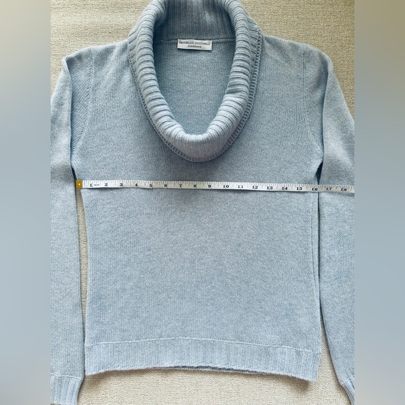 BRUNELLO CUCINELLI Gray Cowl Neck Sweater - Picture 4 of 6